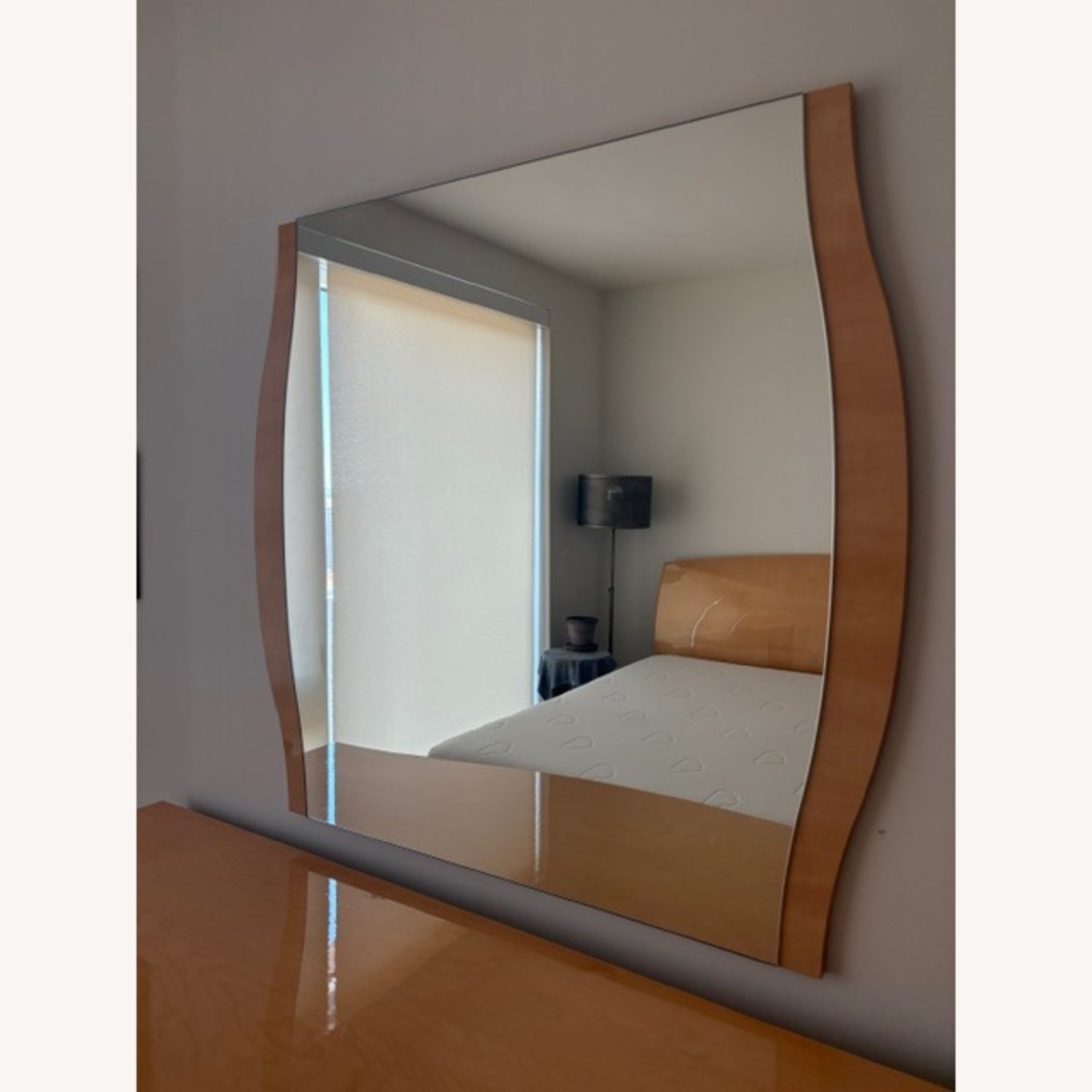 Vintage/Antique Natural Wood Wall Mirror - image-2