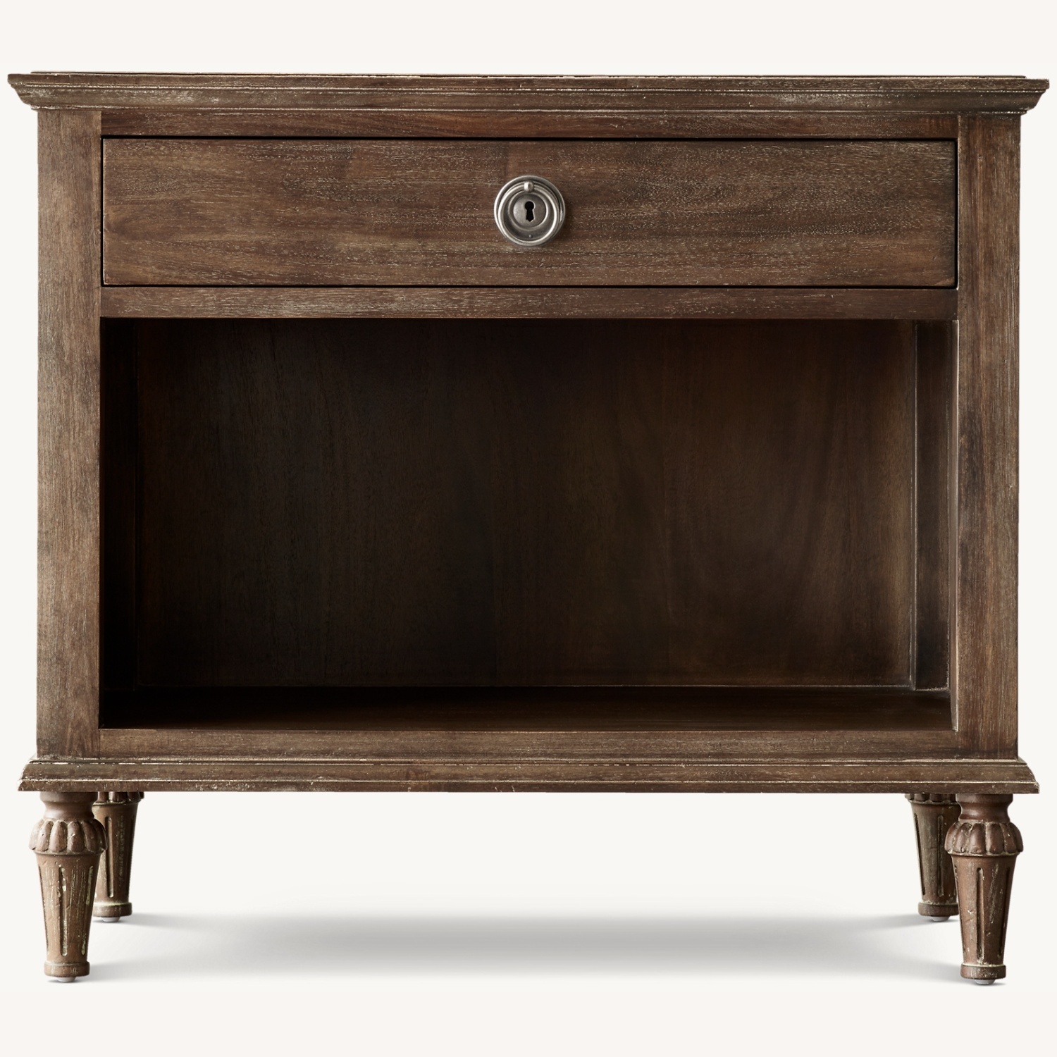 Restoration Hardware Set of 2 Light Gray Nightstands - image-0