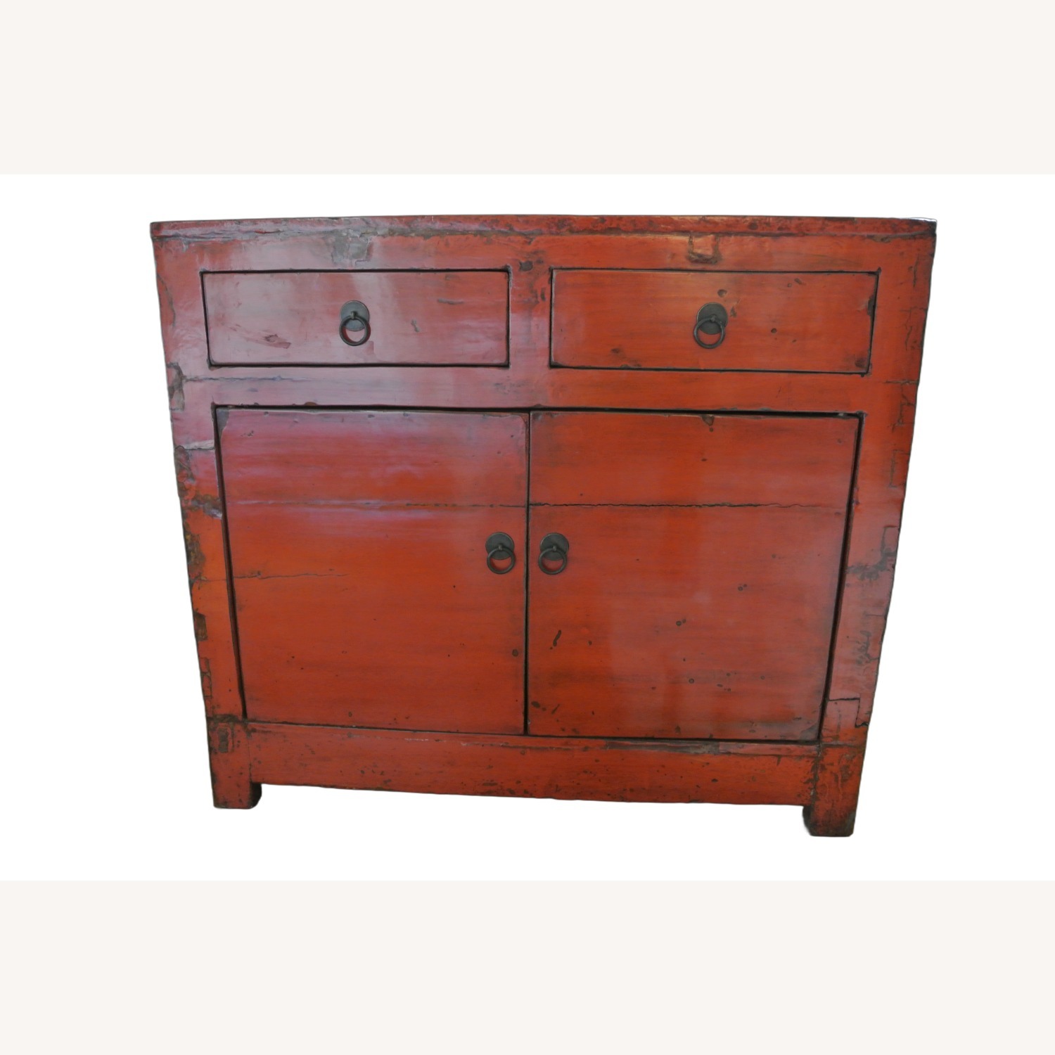 Antique Chinese Lacquered Elm Cabinet - image-1