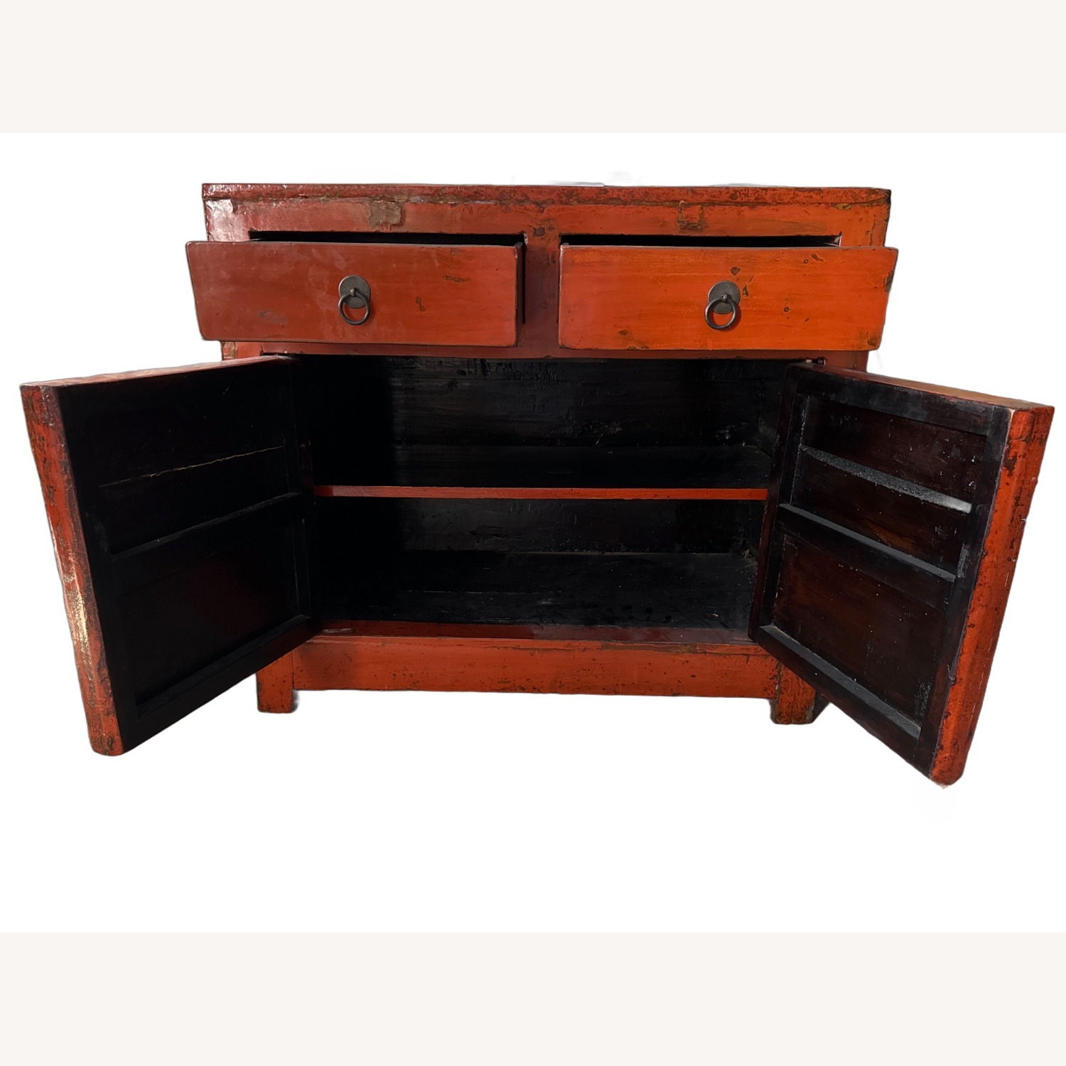 Antique Chinese Lacquered Elm Cabinet - image-2