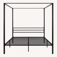 Amazon Black Metal Canopy Full Bed Frame