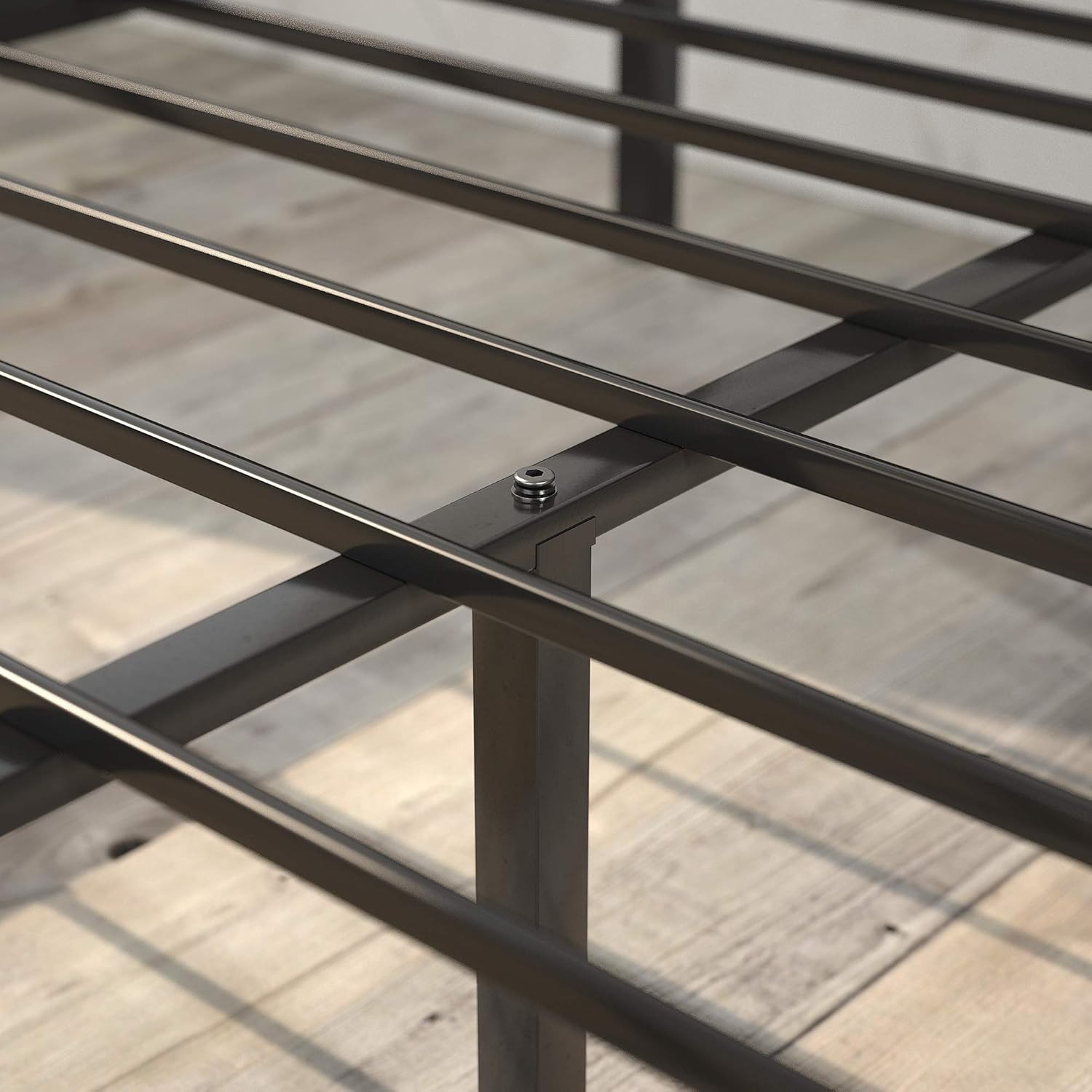 Amazon Black Metal Canopy Full Bed Frame - image-5