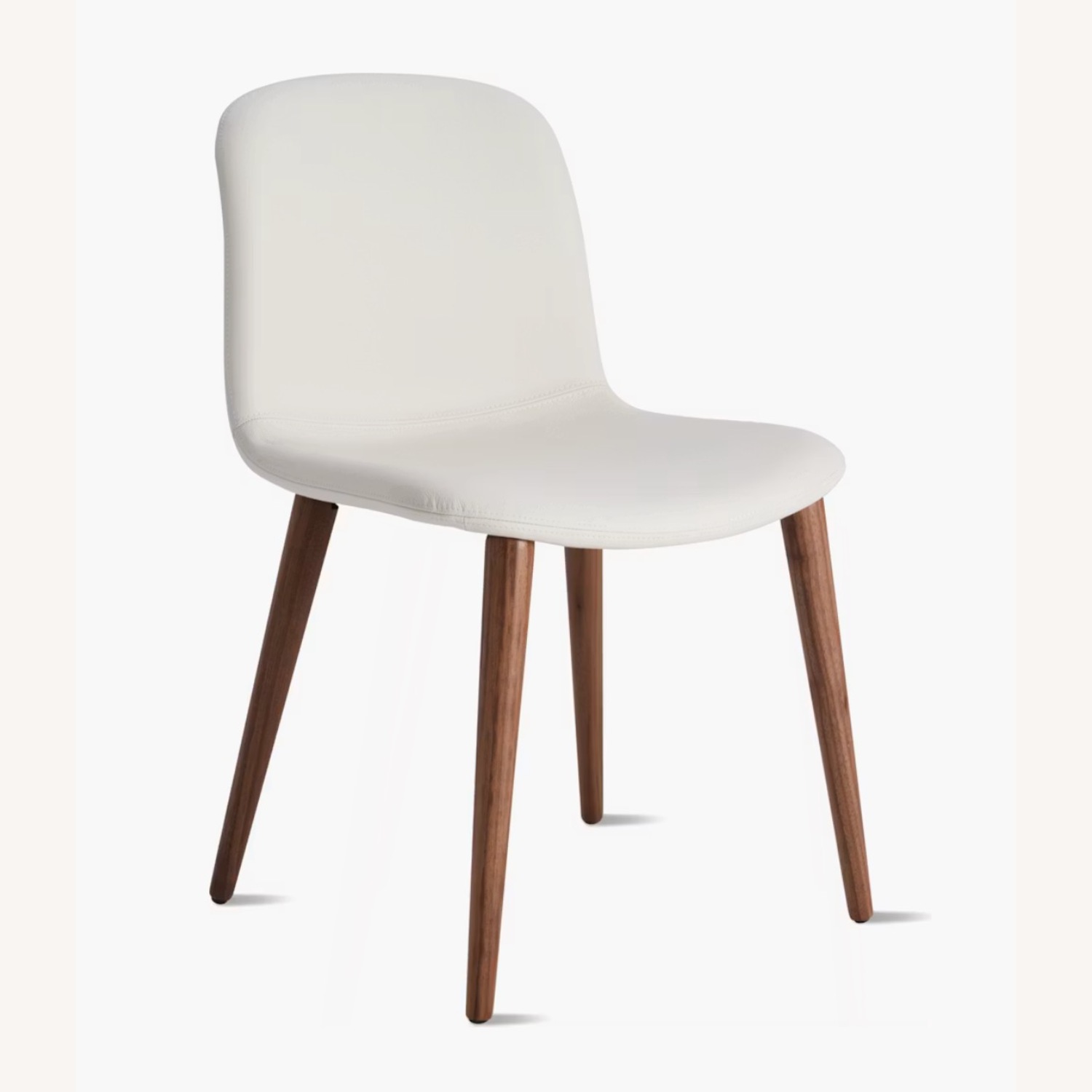 Design Within Reach Bacco Chair White Leather with Walnut Legs - image-3