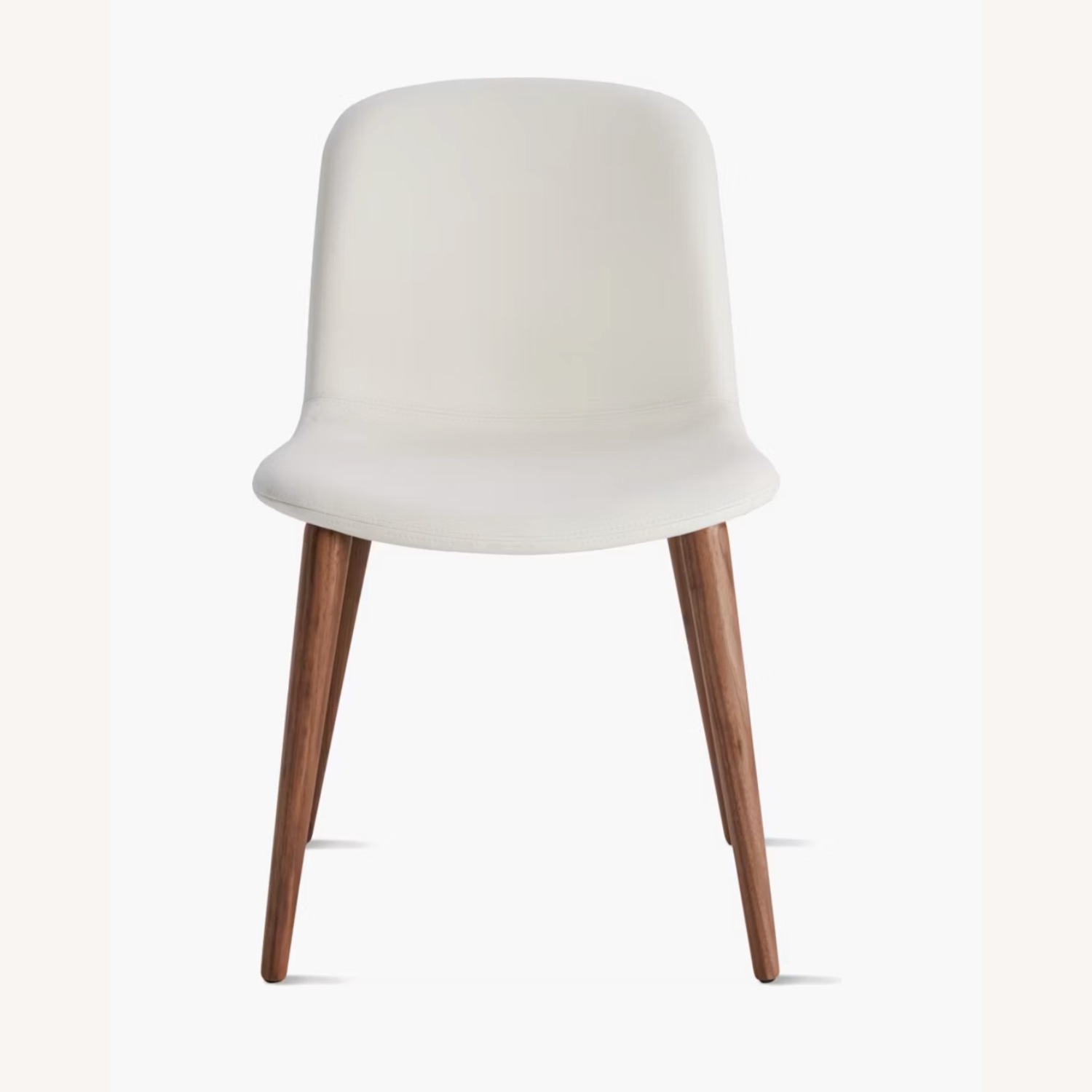 Design Within Reach Bacco Chair White Leather with Walnut Legs - image-2