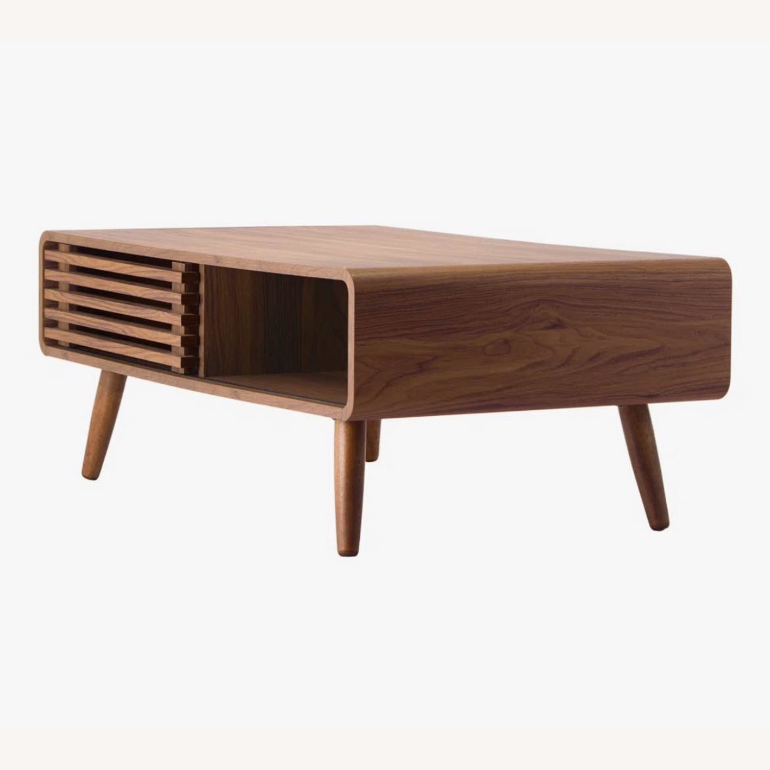Mercury Row Bria 4-Leg  Dark Brown Coffee Table with Storage  - image-4