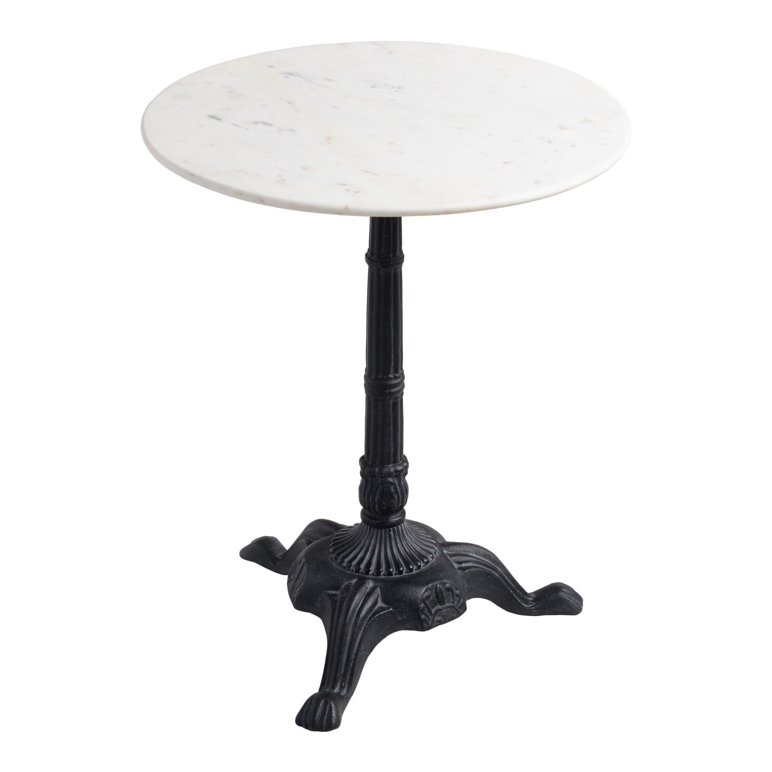 World Market Black & White Marble Parisian Bistro Table - image-1
