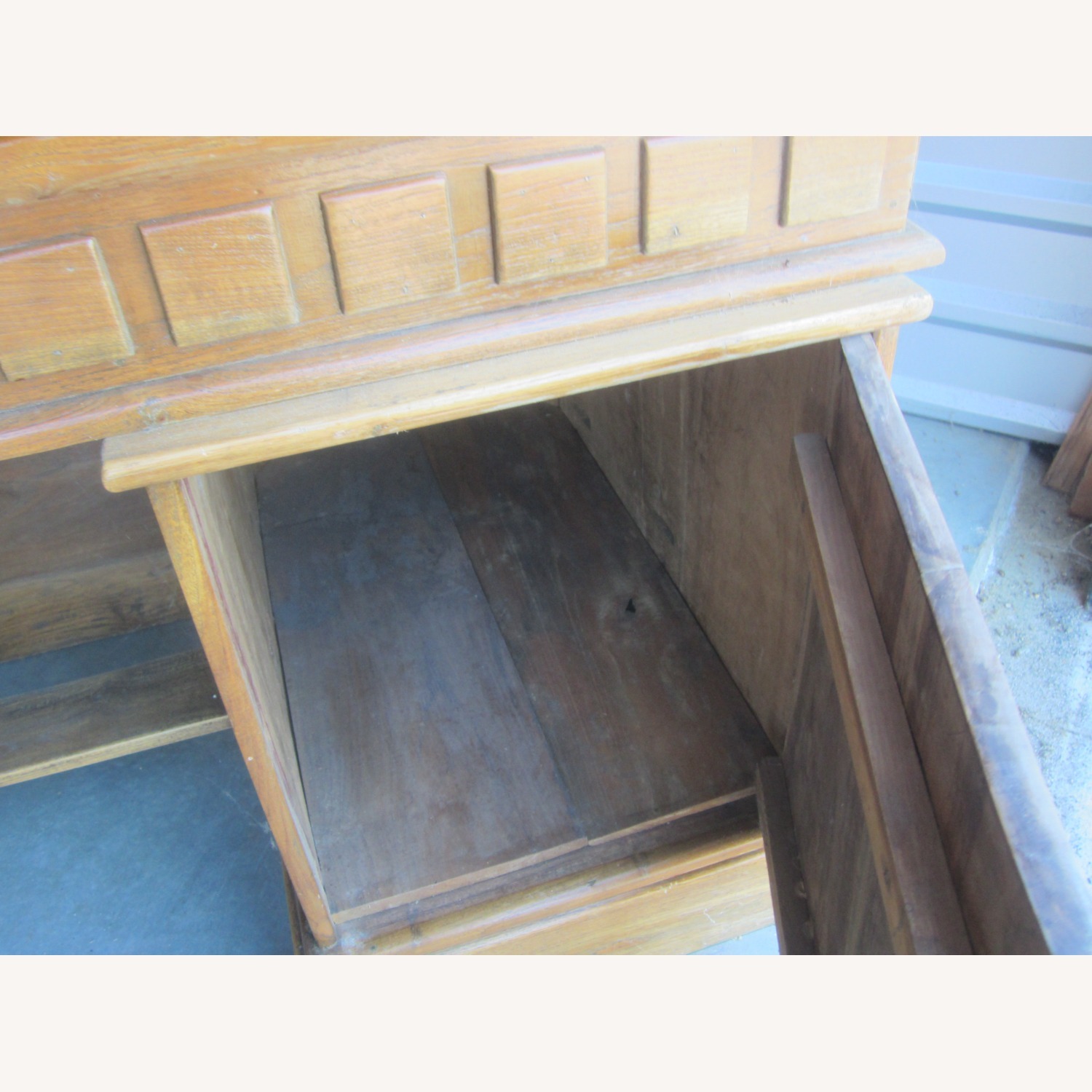 Vintage/Antique Light Brown Wood Desk - image-4