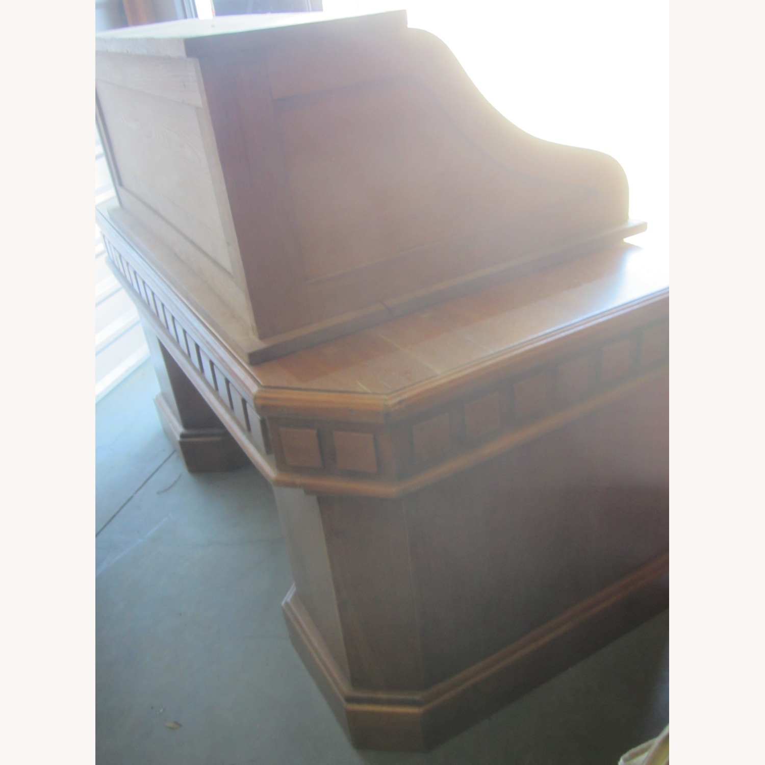 Vintage/Antique Light Brown Wood Desk - image-6