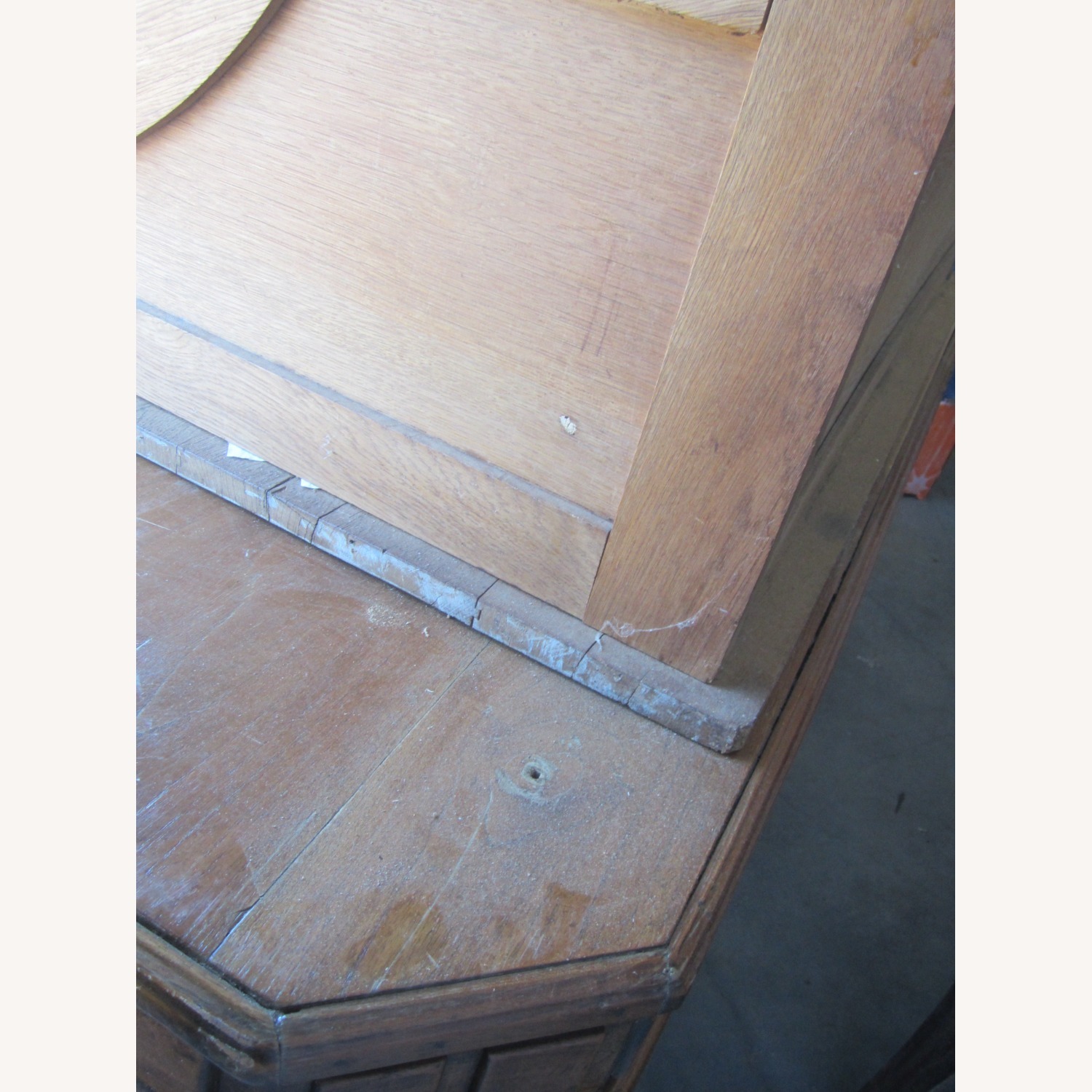 Vintage/Antique Light Brown Wood Desk - image-5