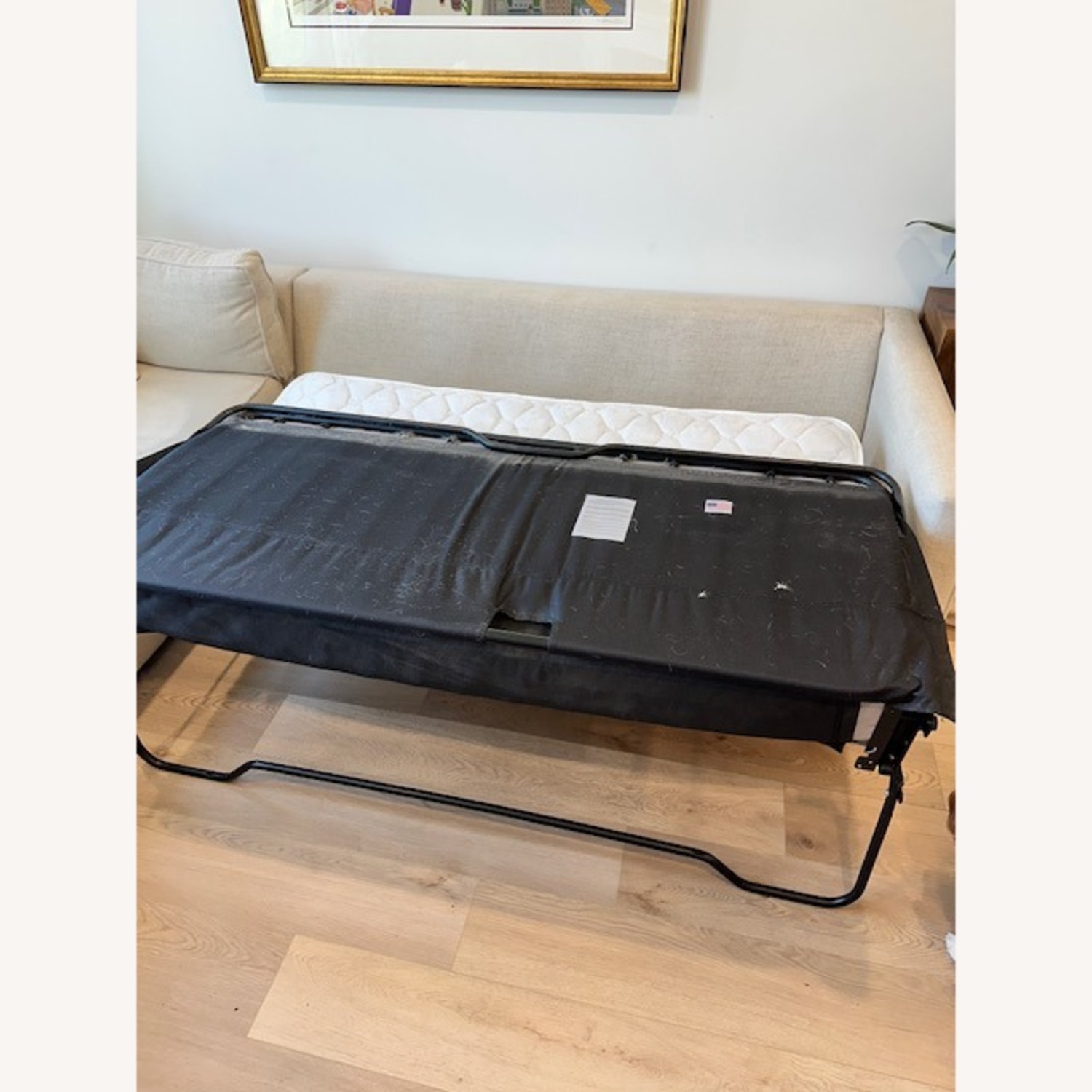 West Elm Harris Natural Fabric Sleeper Sofa - image-8