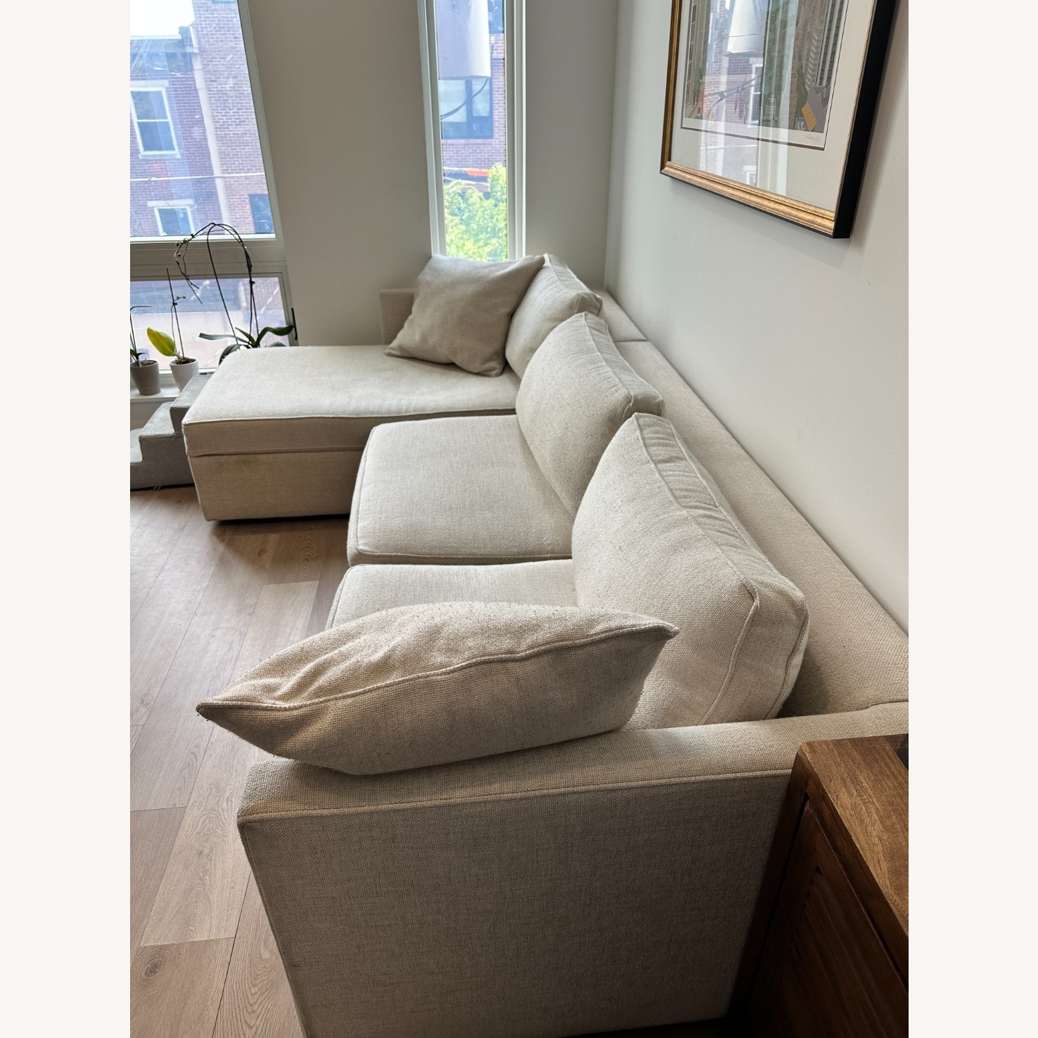 West Elm Harris Natural Fabric Sleeper Sofa - image-10