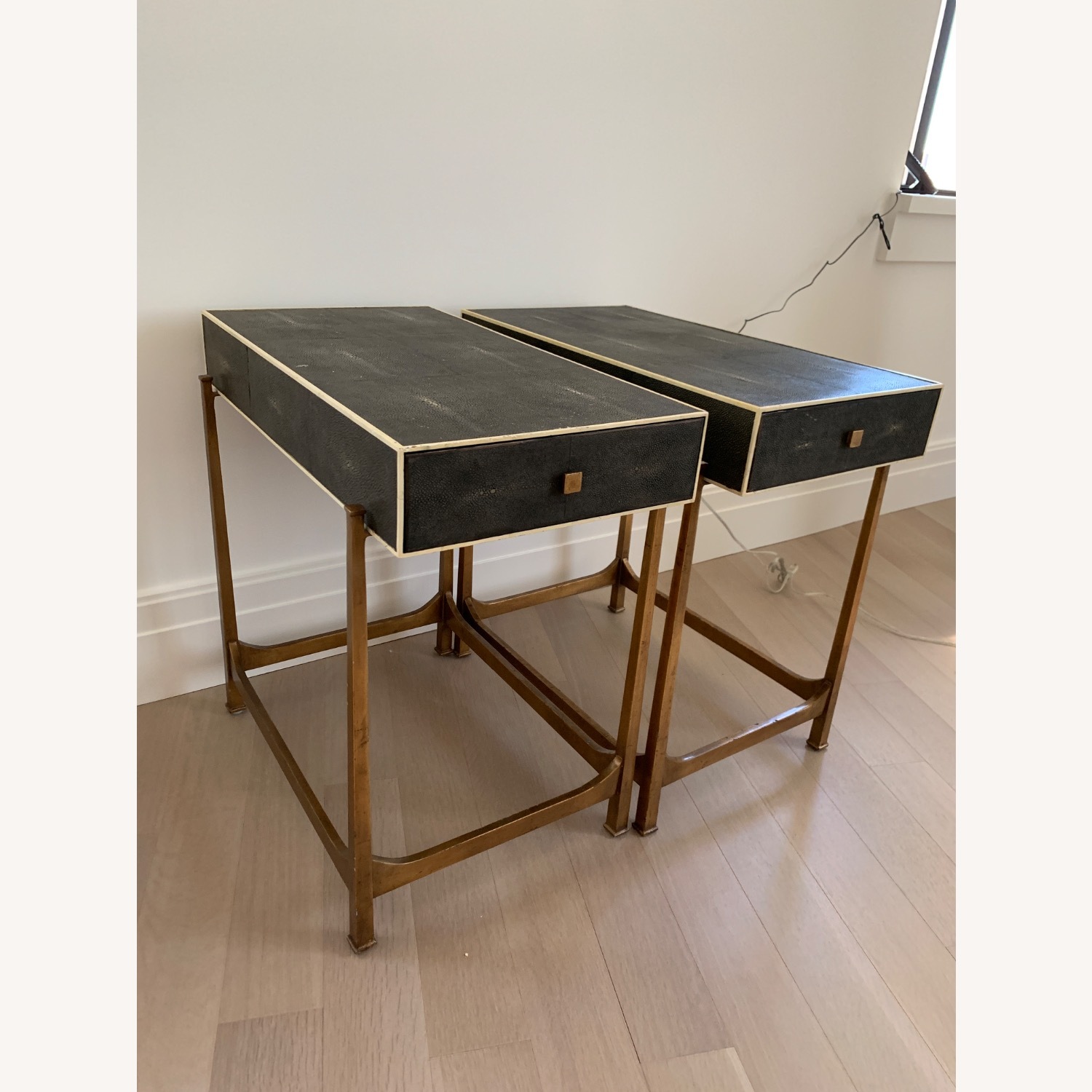 Faux Shagreen End Table Set - image-2