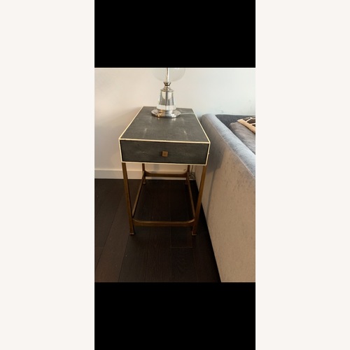 Used Faux Shagreen End Table Set for sale on AptDeco