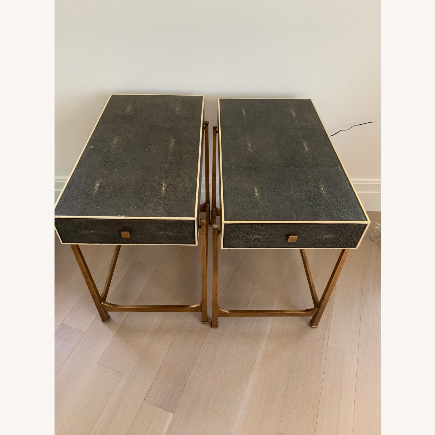 Faux Shagreen End Table Set - image-4