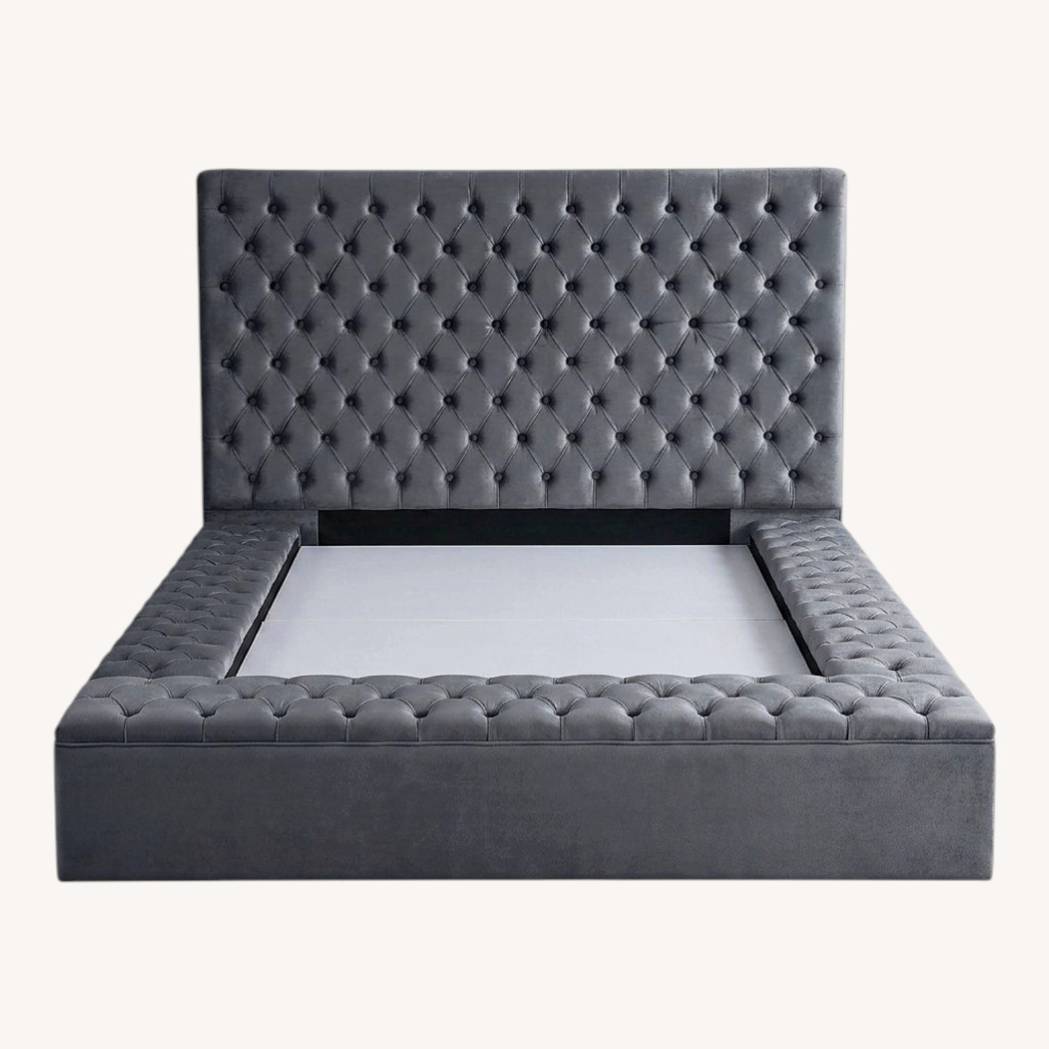 Linon Home Decor Dark Gray King Bed - image-0