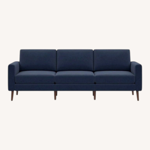 Used Burrow Blue Fabric 3+ Seater Sofa with Adjustable Ottoman for sale on AptDeco