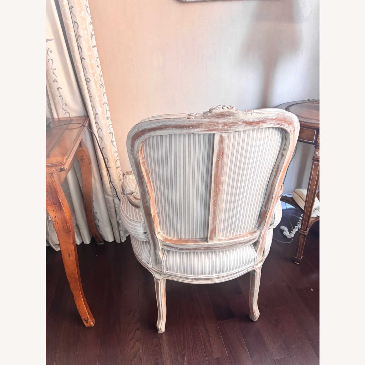 Vintage Fabric Accent Chair - image-3