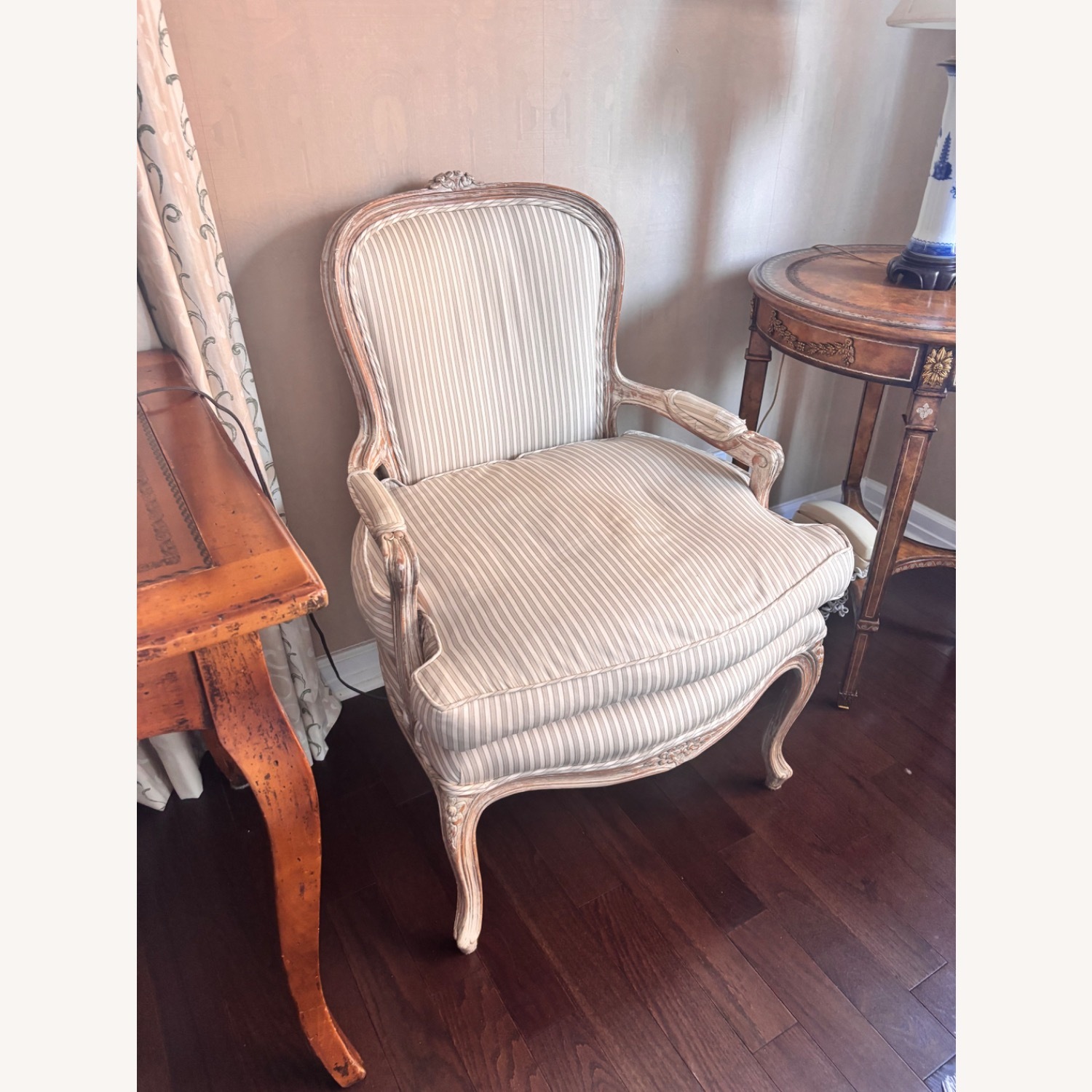 Vintage Fabric Accent Chair - image-2