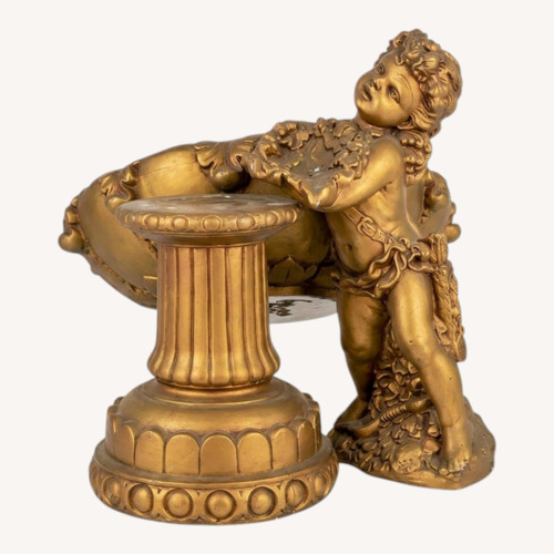 Used Vintage Gold Tone Fountain Water Feature for sale on AptDeco