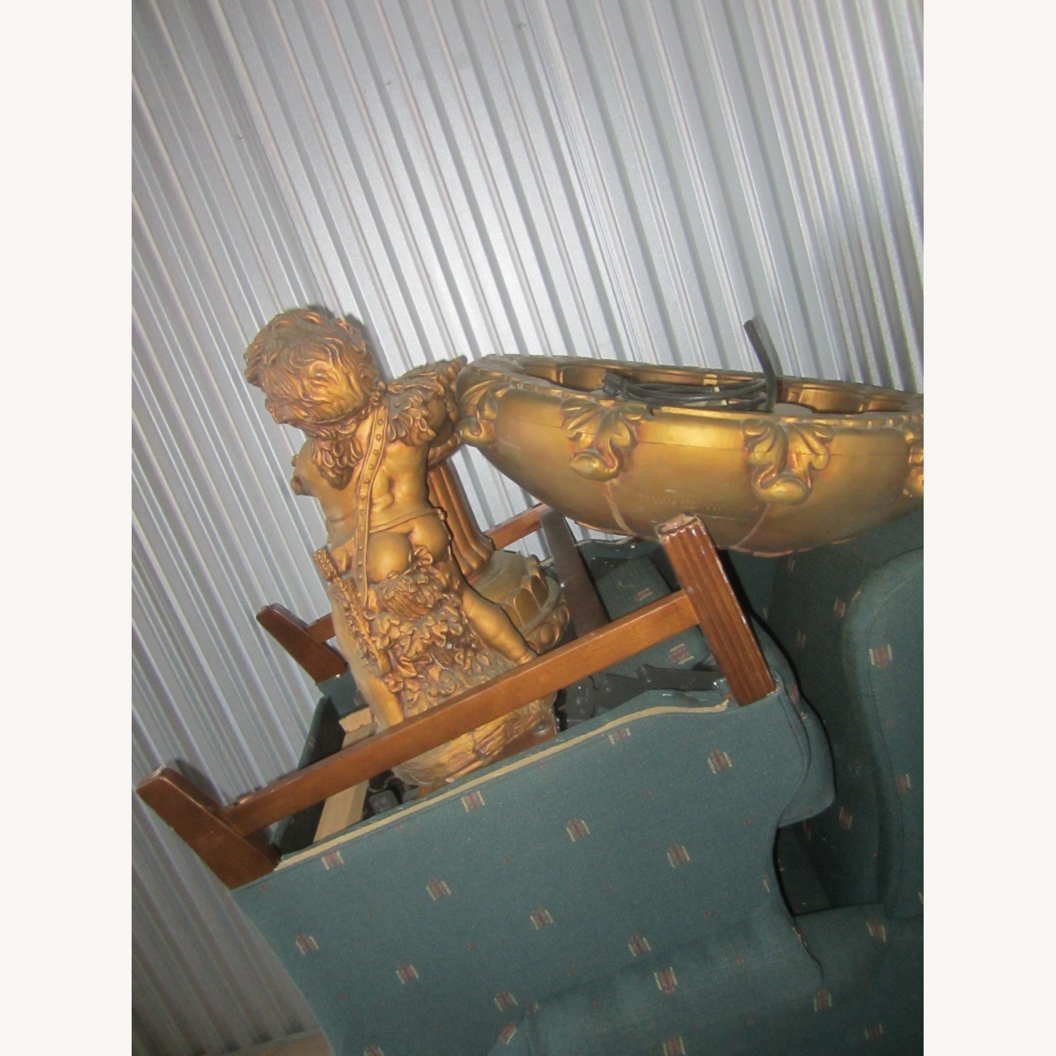 Vintage Gold Tone Fountain Water Feature - image-2