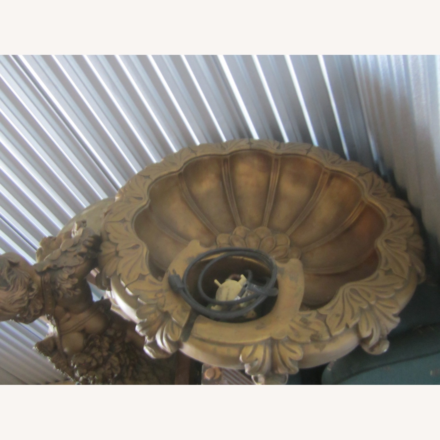 Vintage Gold Tone Fountain Water Feature - image-5
