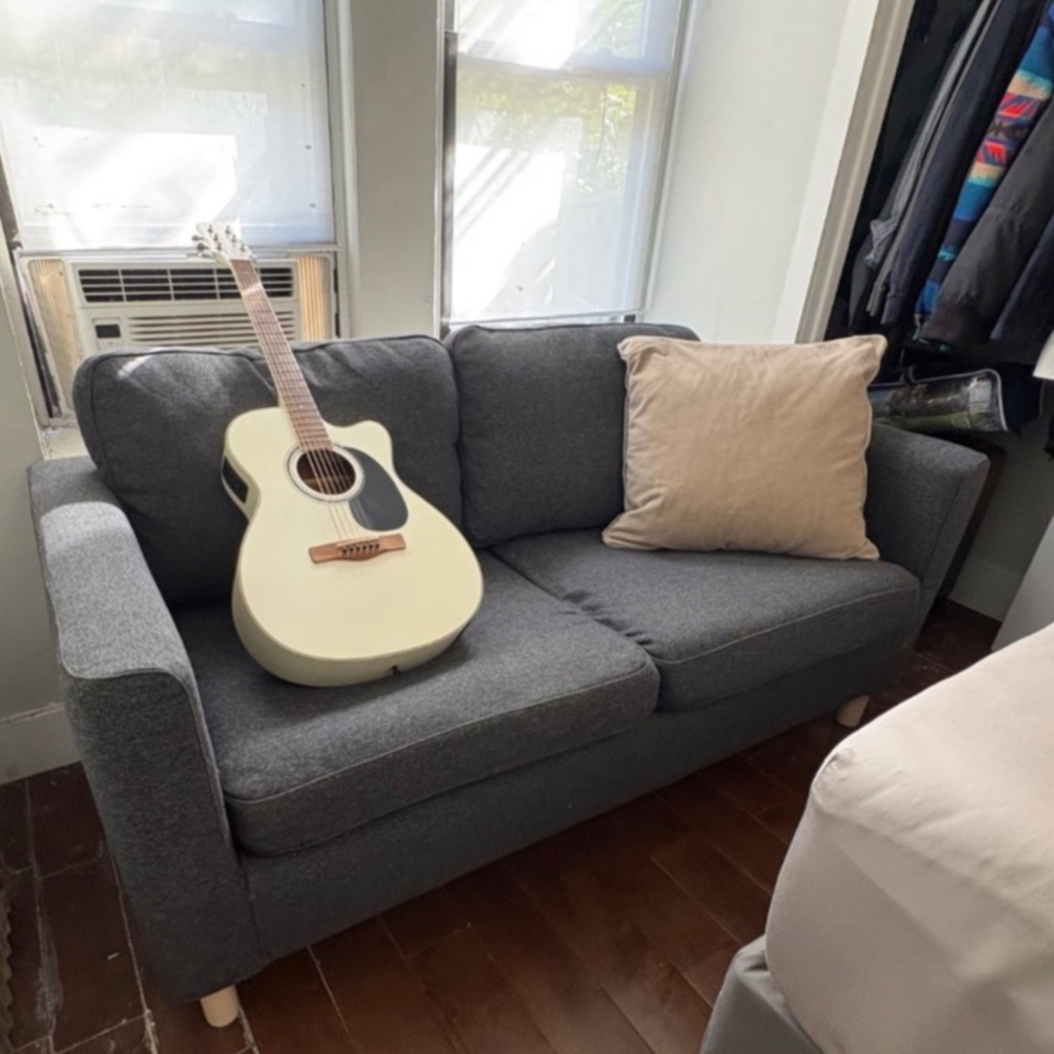 IKEA Pärup Light Gray Fabric 2 Seater Sofa - image-2