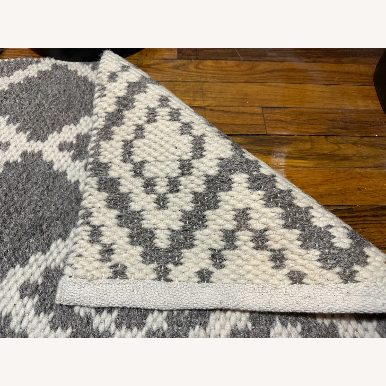 Feather Wingate Flatweave Wool Blend Area Rug 5x8 - image-3
