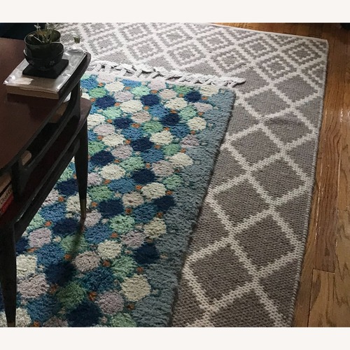 Used Feather Wingate Flatweave Wool Blend Area Rug 5x8 for sale on AptDeco