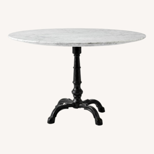 Used Williams Sonoma White Marble Dining Table for sale on AptDeco