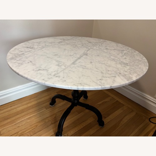 Used Williams Sonoma White Marble Dining Table for sale on AptDeco