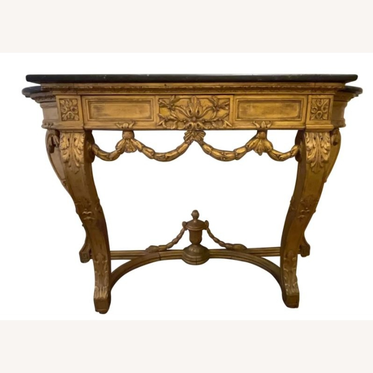 Louis XVI-Style Console with Marble Top - image-1