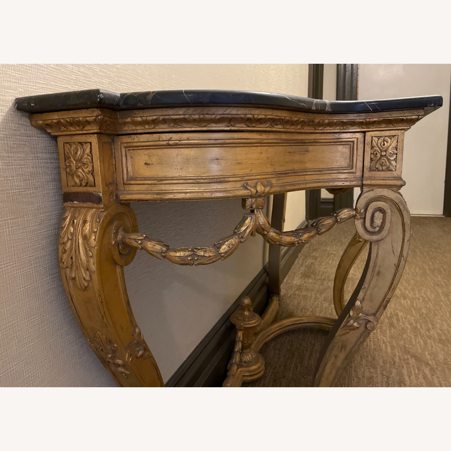 Louis XVI-Style Console with Marble Top - image-8