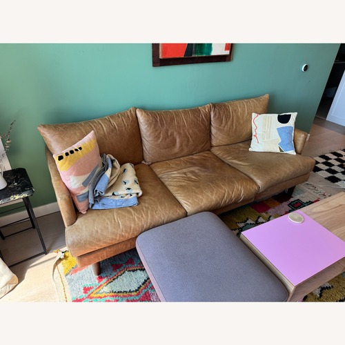 Used Poly and Bark Leather 3+ Seater Sofa for sale on AptDeco