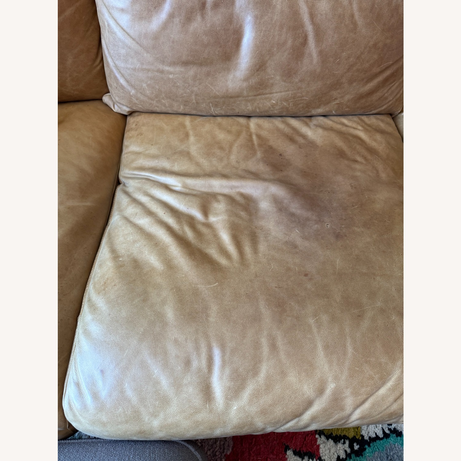 Poly and Bark Leather 3+ Seater Sofa - image-4