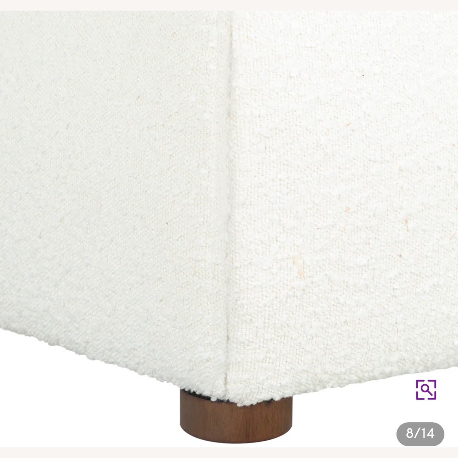 Safavieh White Boucle Queen Bed - image-2