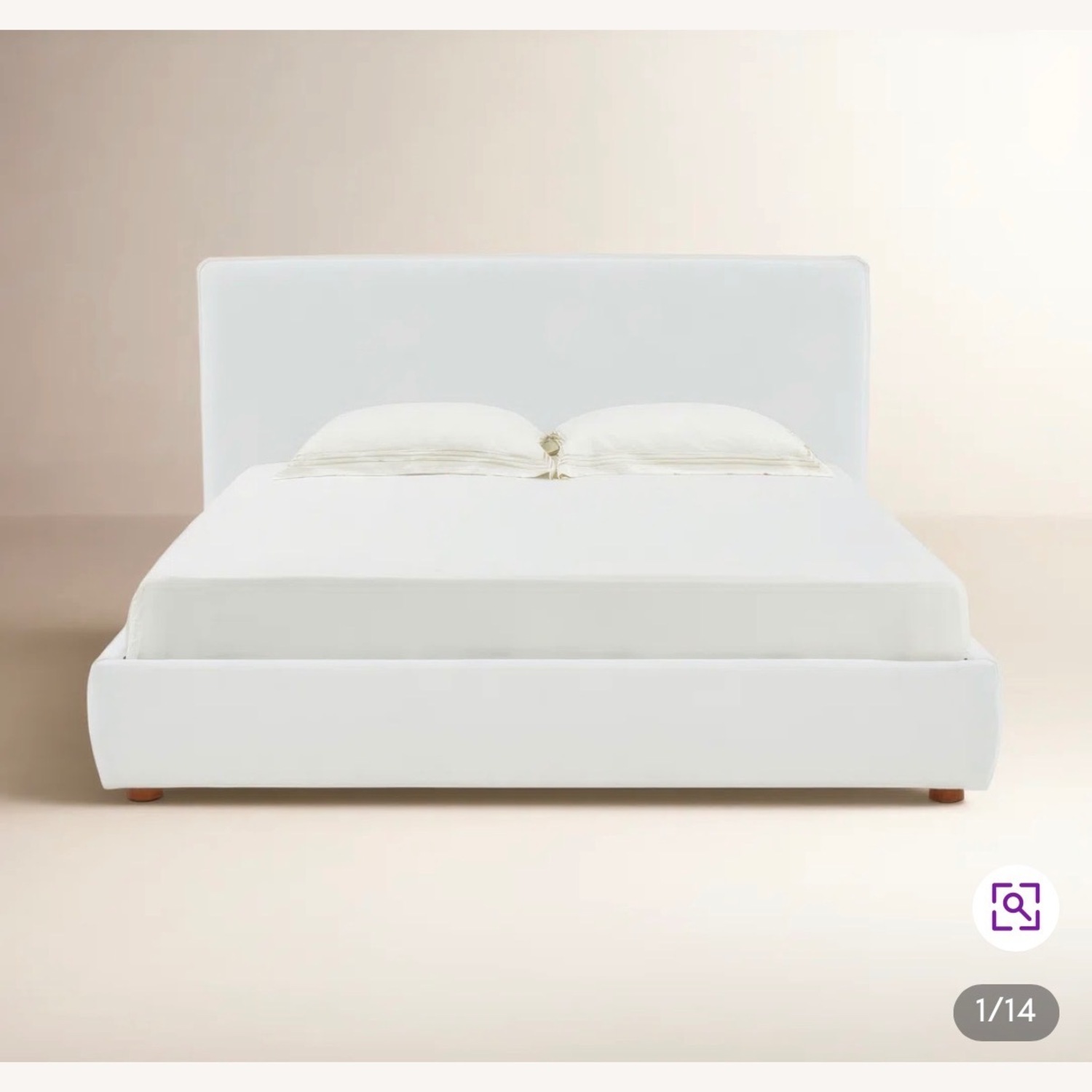 Safavieh White Boucle Queen Bed - image-1