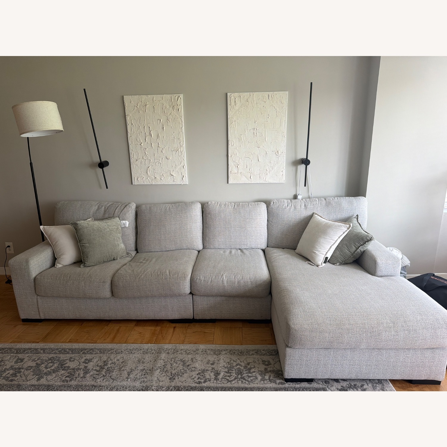 Light Gray 3+ Piece Sectional - image-1