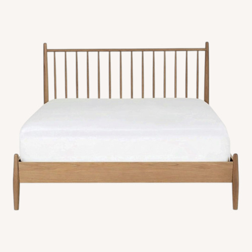 Used Article Lenia Natural Wood Queen Bed for sale on AptDeco