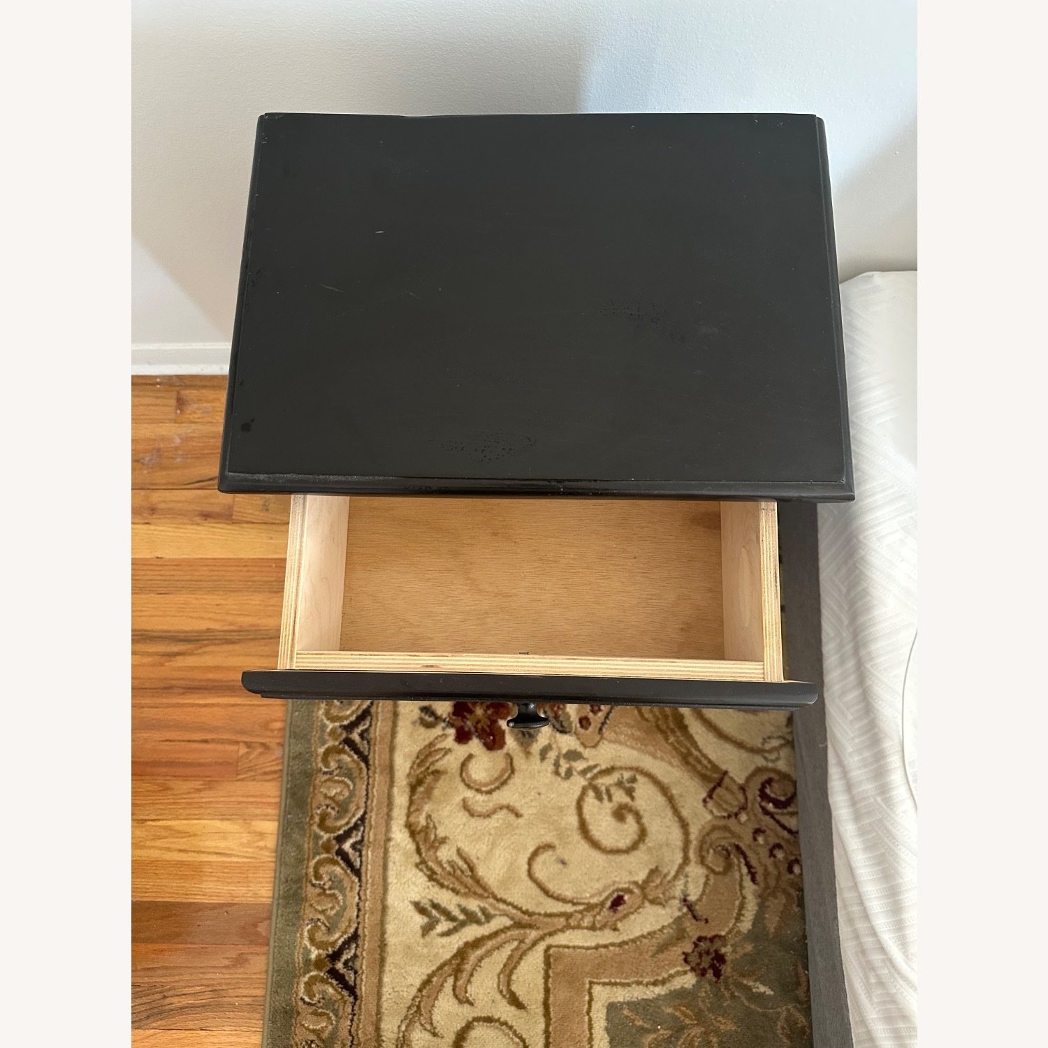 Vintage/Antique Dark Brown Wood Nightstand - image-5