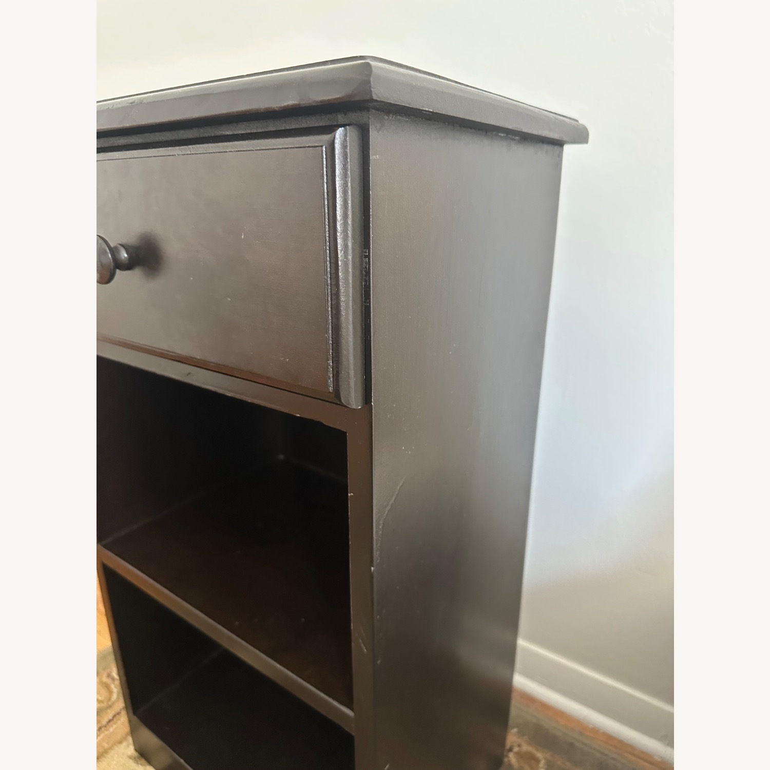 Vintage/Antique Dark Brown Wood Nightstand - image-3