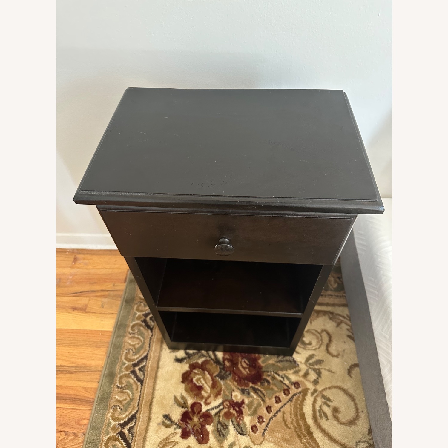 Vintage/Antique Dark Brown Wood Nightstand - image-4