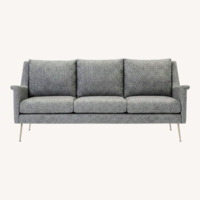 West Elm Carlo Dark Gray Fabric 3+ Seater Sofa