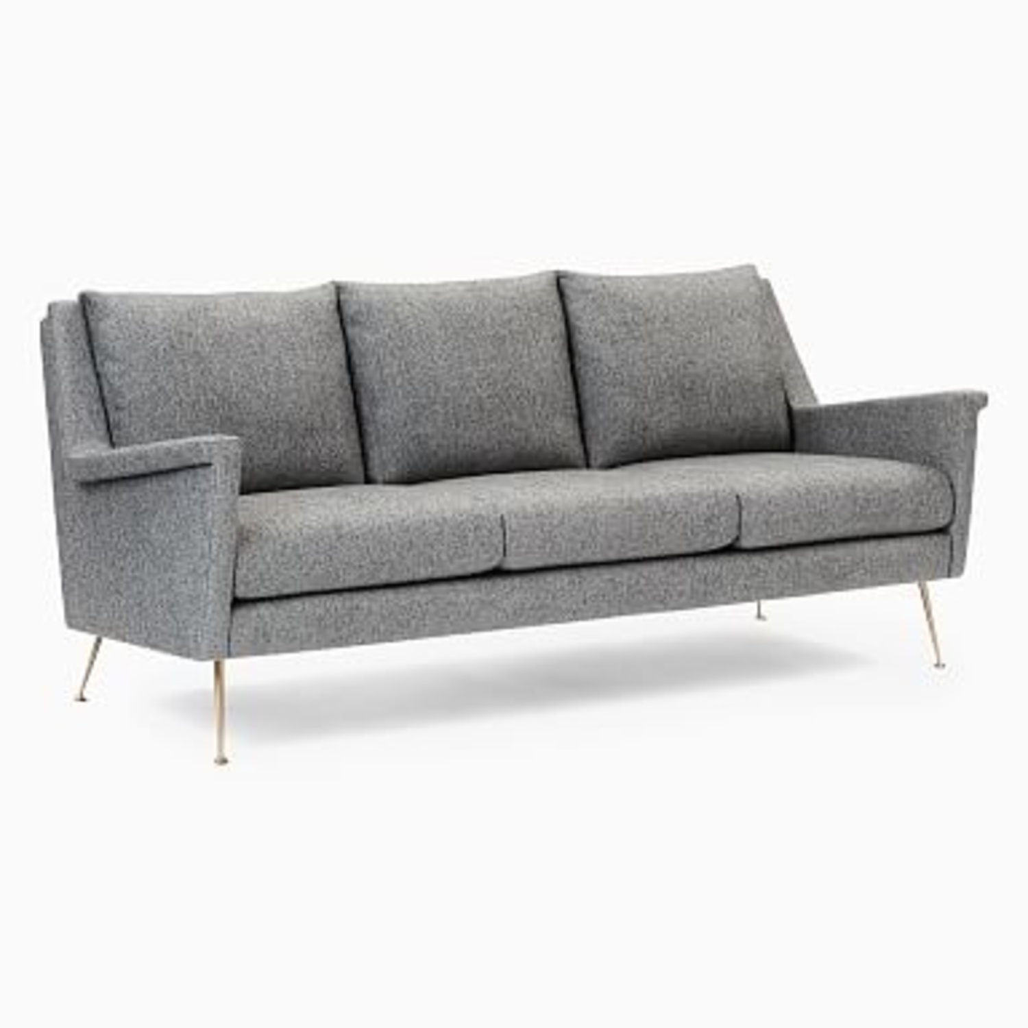 West Elm Carlo Dark Gray Fabric 3+ Seater Sofa - image-4