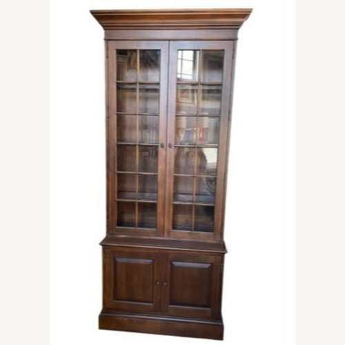 Used Ethan Allen Dark Brown Wood Wall Unit for sale on AptDeco