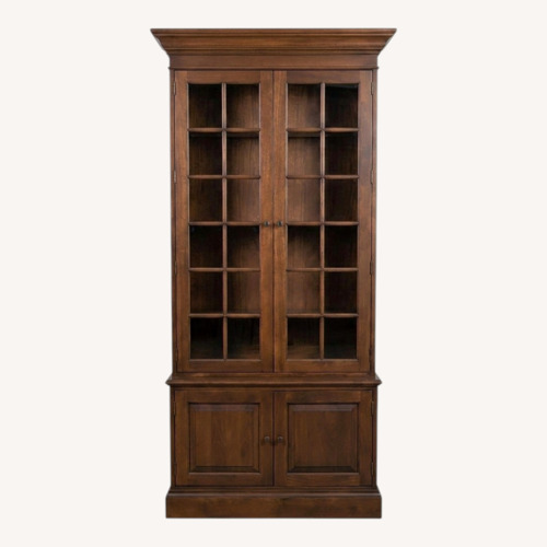 Used Ethan Allen Dark Brown Wood Wall Unit for sale on AptDeco