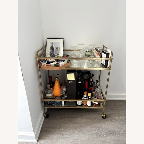 Used West Elm Terrace Bar Cart for sale on AptDeco