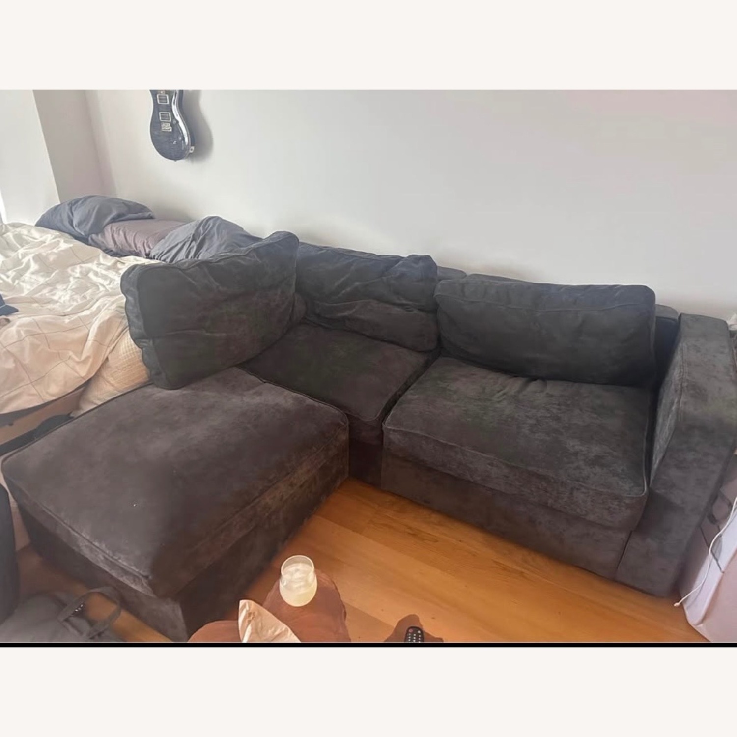 LoveSac Dark Gray 2 Piece Sectional - image-1