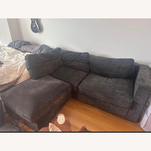 Used LoveSac Dark Gray 2 Piece Sectional for sale on AptDeco