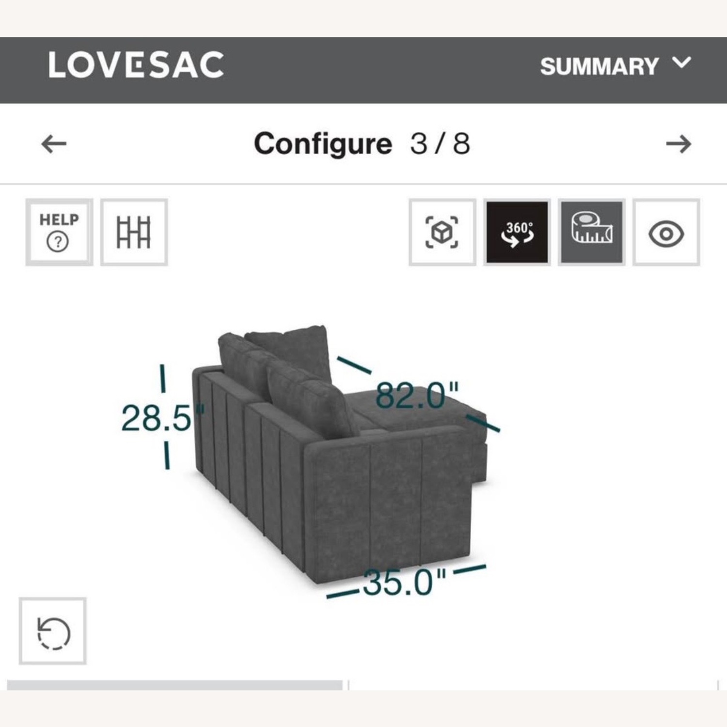LoveSac Dark Gray 2 Piece Sectional - image-4
