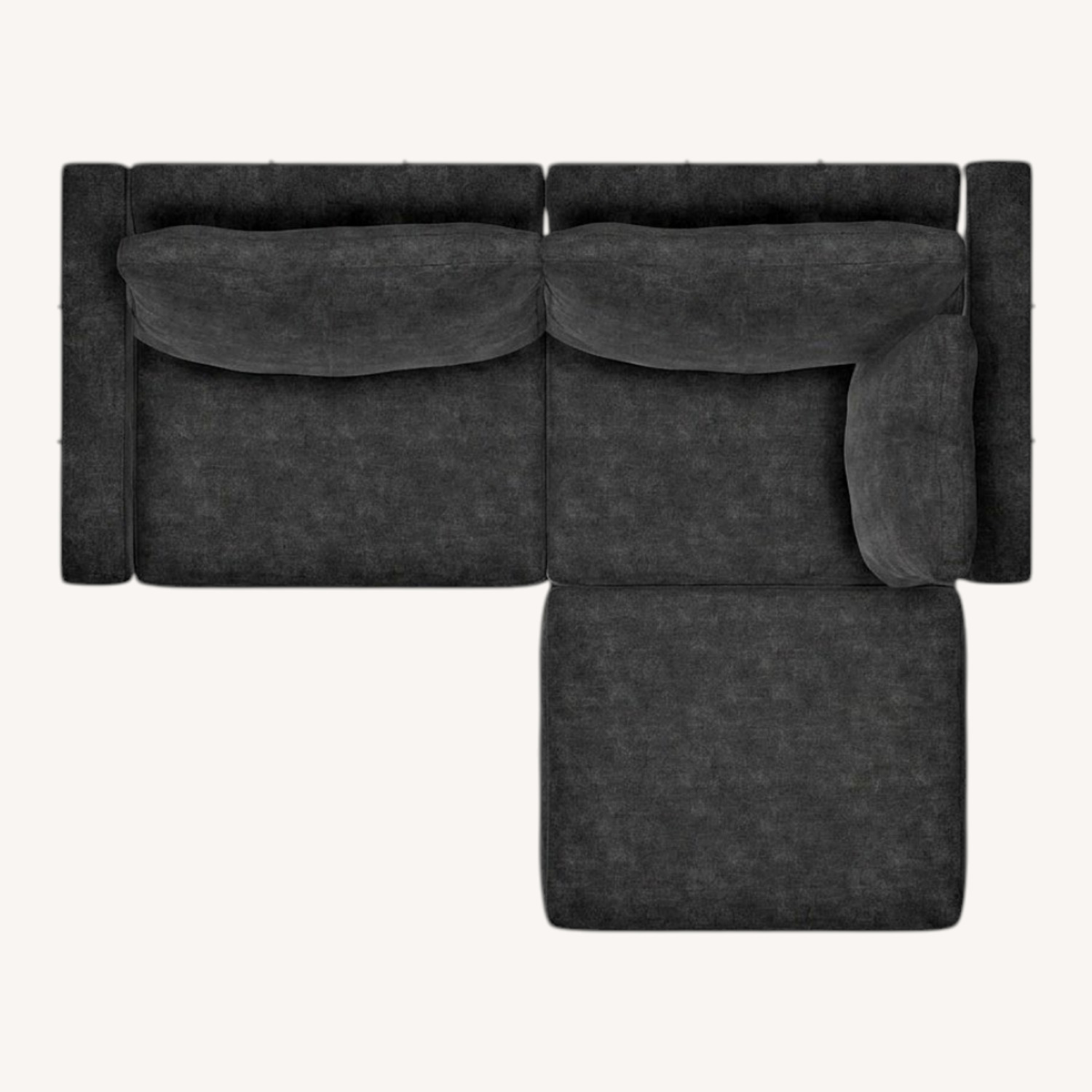 LoveSac Dark Gray 2 Piece Sectional - image-0